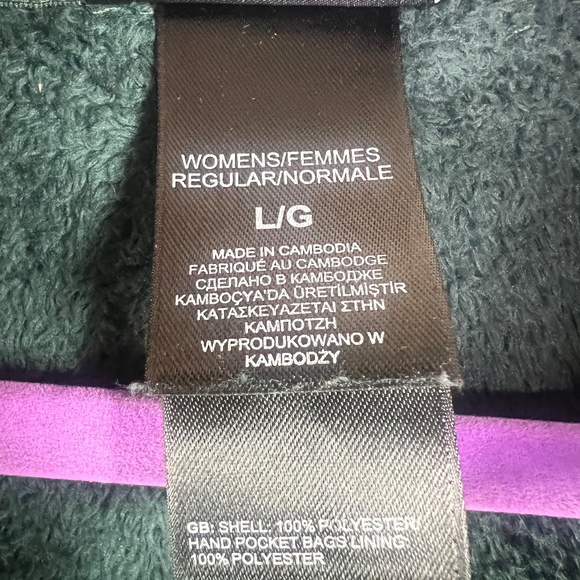 The North Face Womens Osito Jacket Teal Blue Soft Fuzzy - Picture 9 of 9